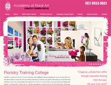 Tablet Screenshot of academyoffloralart.com.au